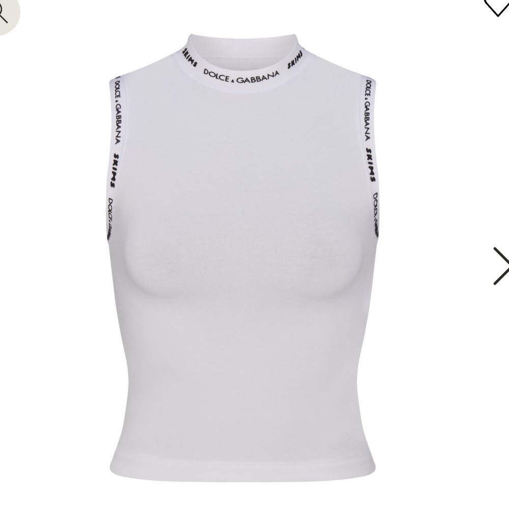 Dolce & Gabbana x Skims COTTON JERSEY MOCK NECK TANK